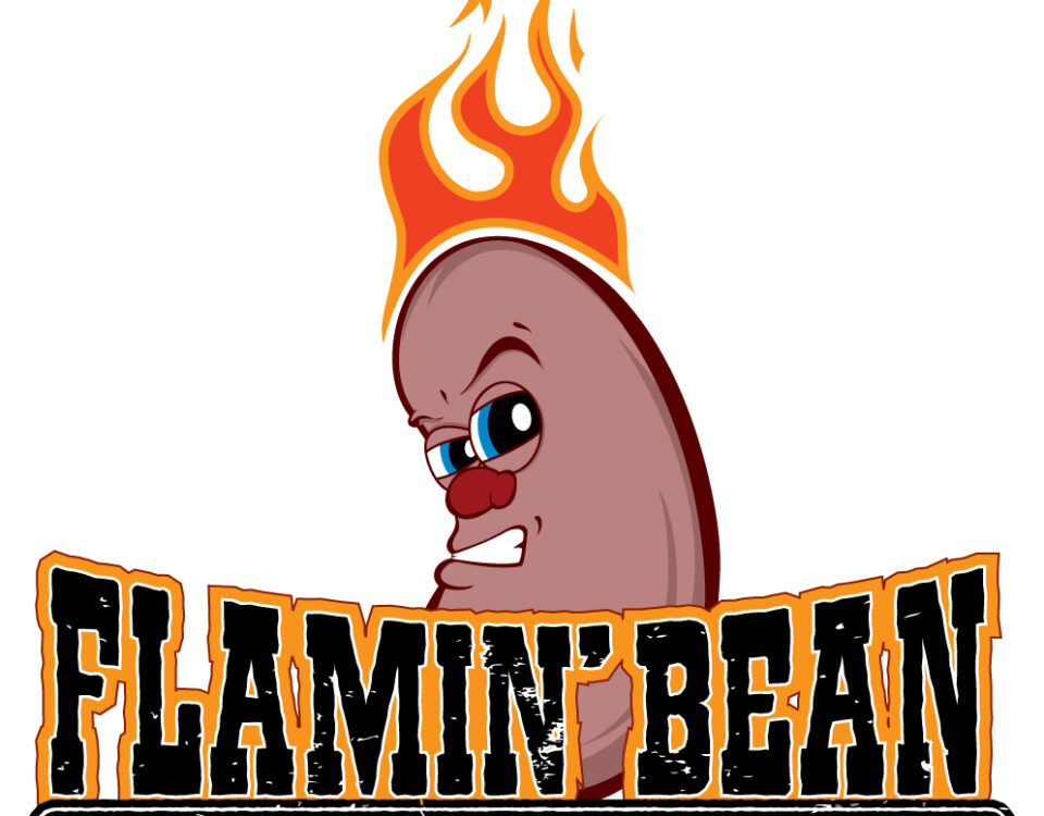 Flamin Bean Custom Illustration Logo